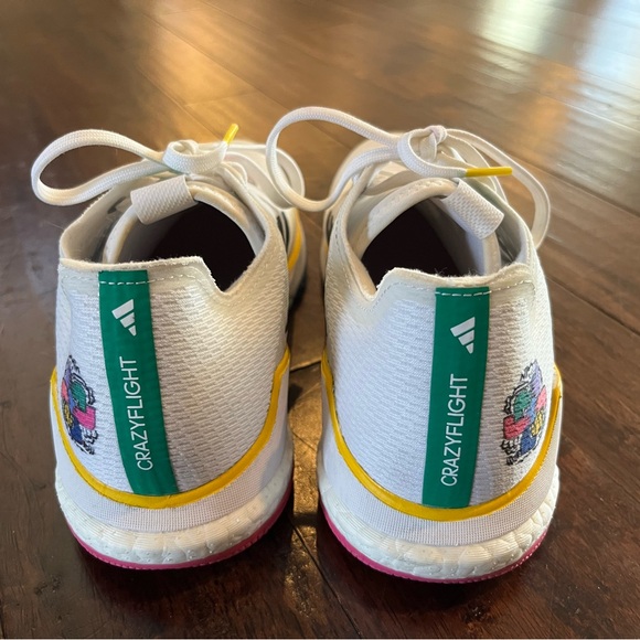 Adidas White and Black Athletic Shoes with Signature Stripes - Picture 4 of 5